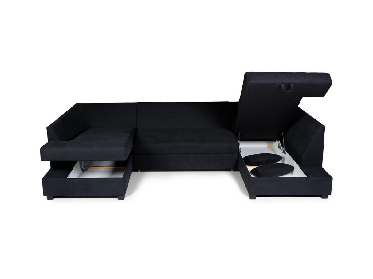 Meridian Deluxe sofa bed with storage uk black
