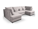 Meridian pull out sofa bed with Storage Plush Velvet silver