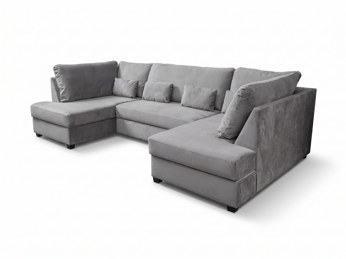Meridian U Shape Sofa Bed Storage Plush Velvet