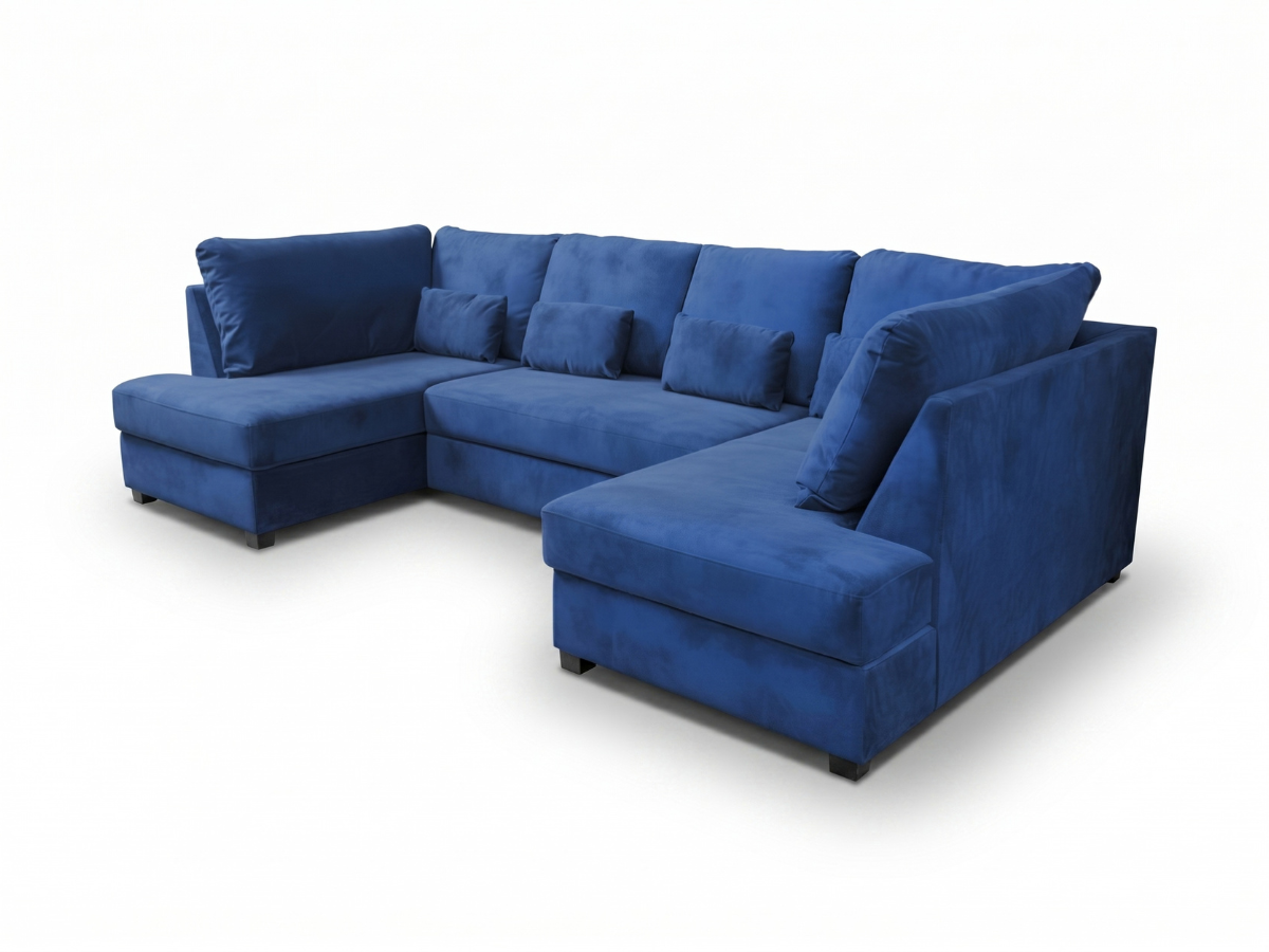 Meridian U Shape Sofa Bed Storage Plush Velvet