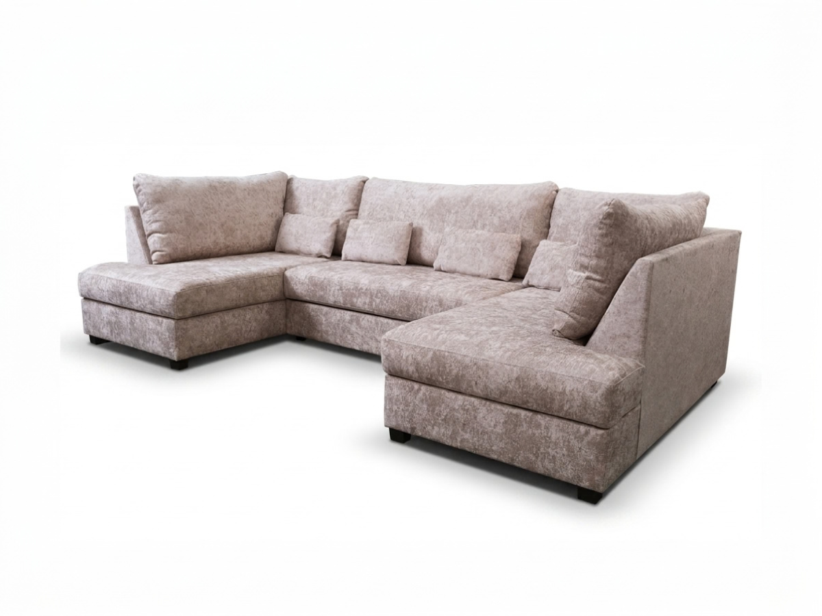 Meridian U Shape Sofa Bed Storage Alaska Chenille
