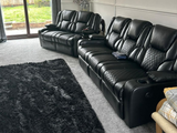 Orlando electric recliner sofa set 3+2 B black Leather