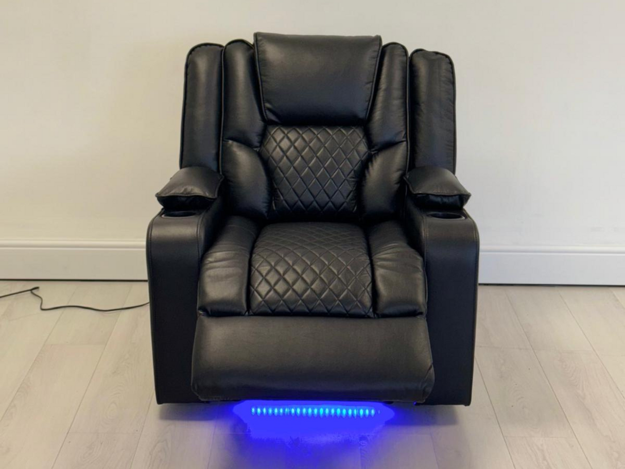 Orlando Electric Recliner Armchair Aire Leather