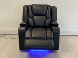 Orlando Electric Recliner Armchair Aire Leather