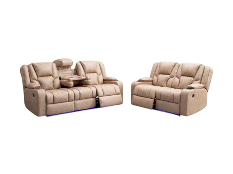 Orlando electric recliner sofa set 3+2 mocha Leather