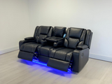 3 seater leather recliner sofa