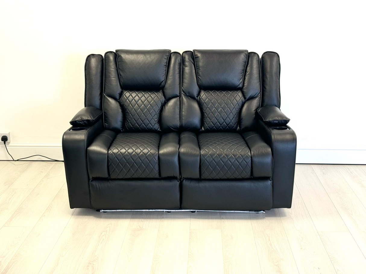 2 seater leather electric recliner sofa 