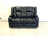 2 seater leather electric recliner sofa 