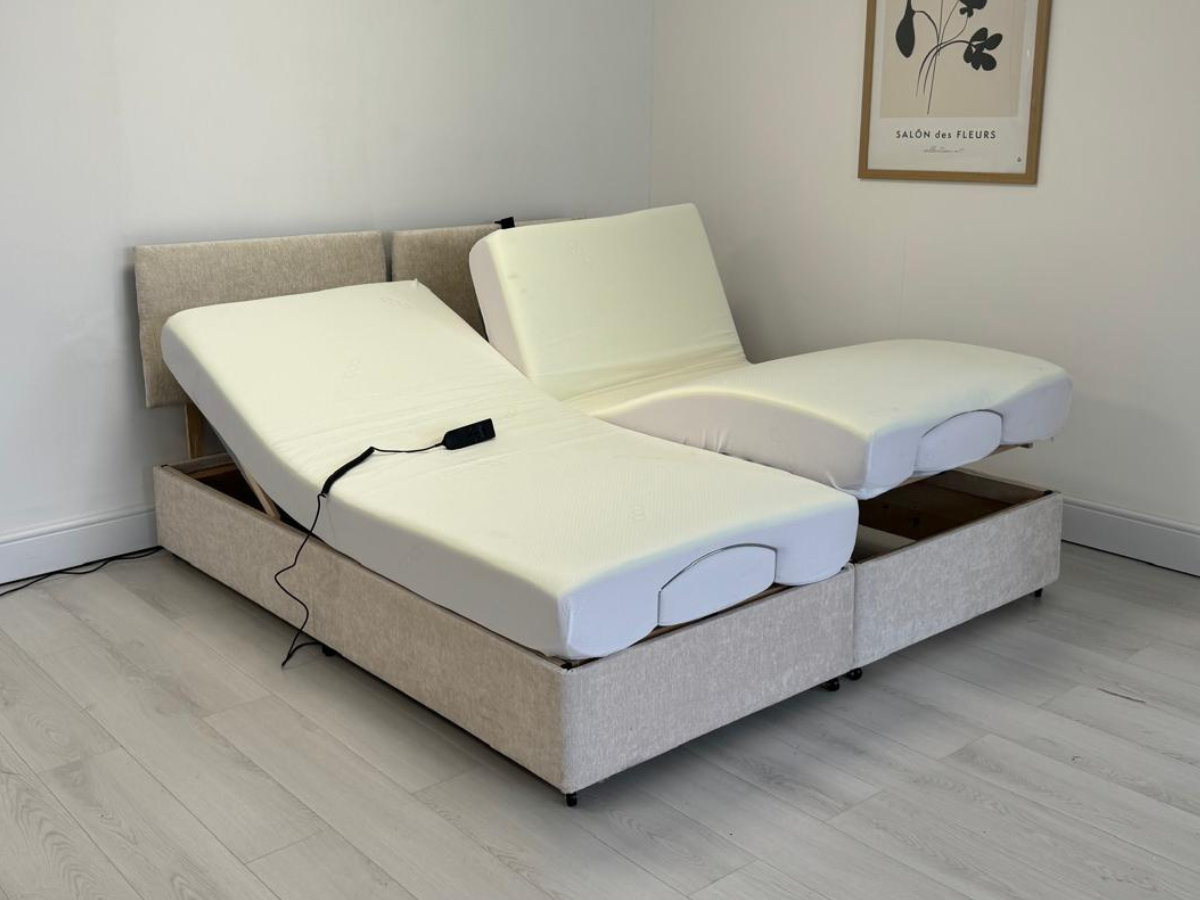 Sleepcomfort Heavy Duty Electric Adjustable Bed with Memory Mattress and Headboard User Weight up to 25 Stone