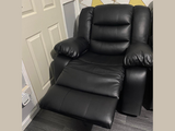 Roma Recliner Armchair Black Leather