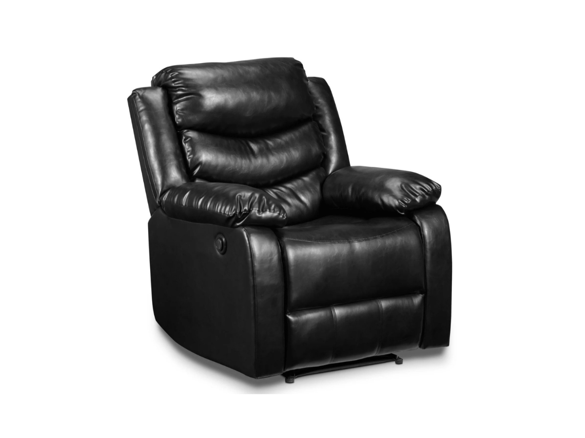 Roma Recliner Armchair Black Leather