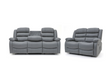 Roma Recliner Grey Leather 3+2 Sofa Set