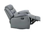 Roma Series 2 Armchair Recliner Grey Classic Faux Leather