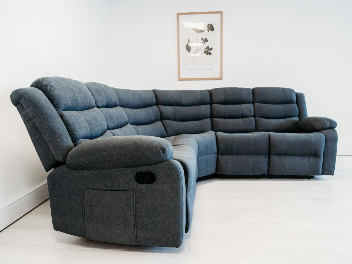 Sorrento Fabric Recliner Grey Sofa Furniture Direct Online