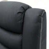 Sorrento 2 seater leather recliner sofa black