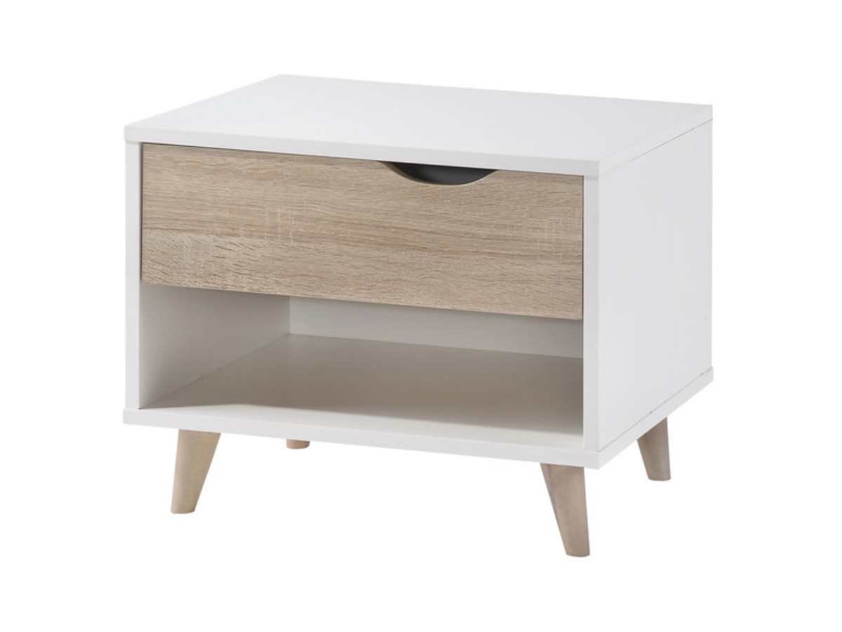 Stockholm 1 Drawer Cabinet Oak