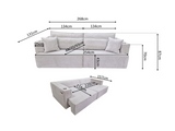 Serena Electric Sofa Bed with Storage measurements