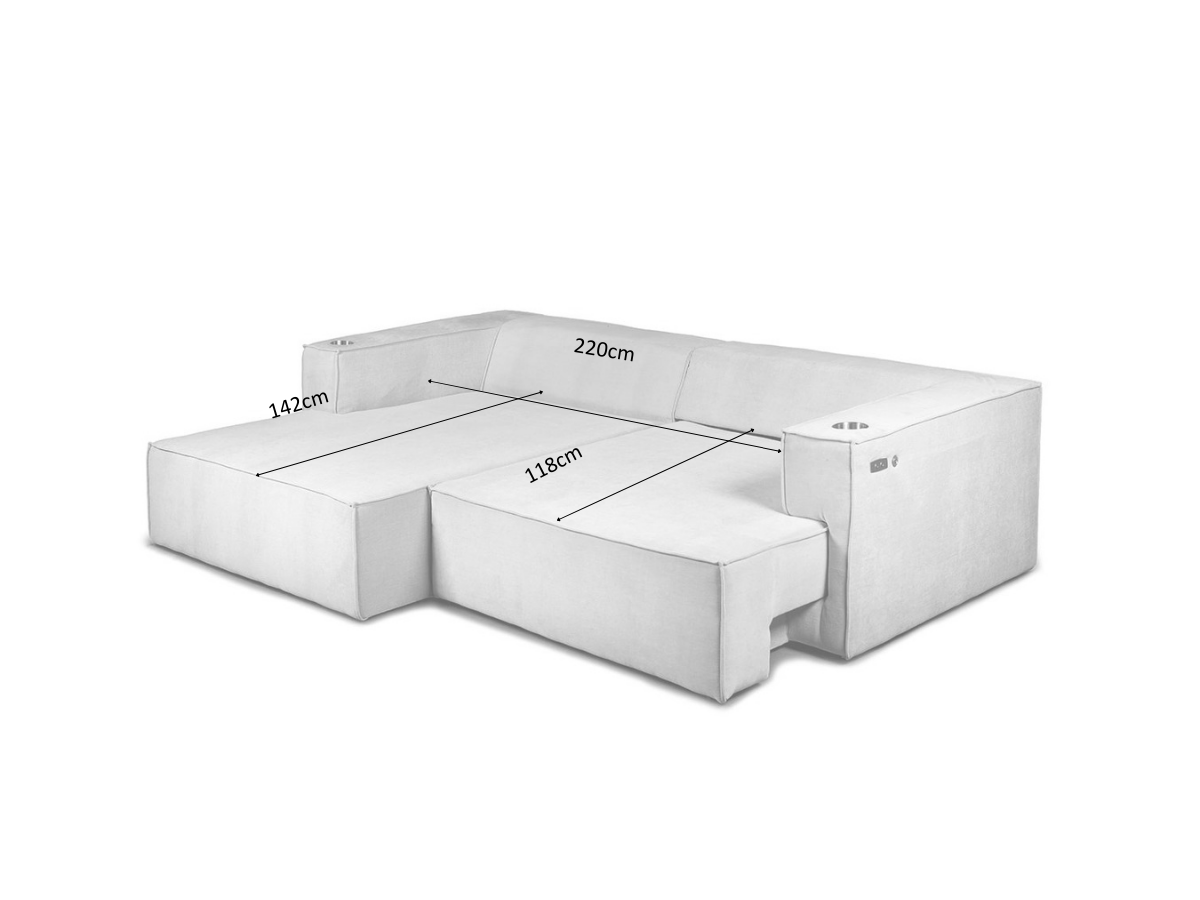 Serena Electric Sofa Bed with Storage bed measurements