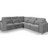 sloane large double corner sofa plush velvet grey