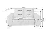 Sloane Luxury Large 2 Seater Measurements