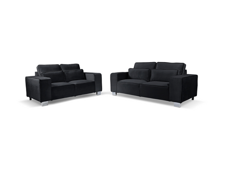Sloane Luxury Large 3+2 Sofa Set Black