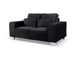 Sloane 2 Seater Black Plush