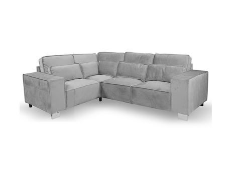 Sloane Luxury Sofa 4 Seater Left Hand Corner Silver