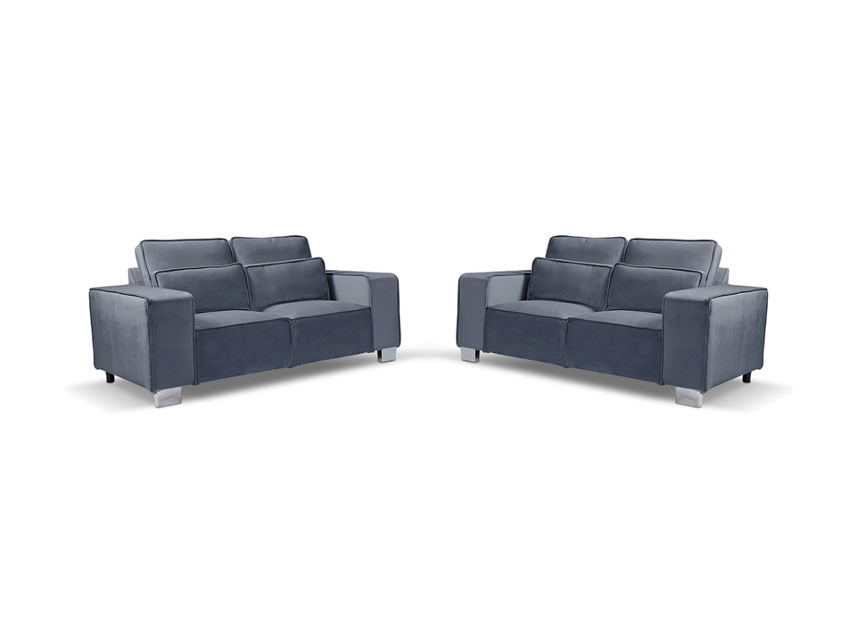Grey 2 piece sofa set deals