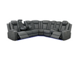 Smart Series 1 Electric Recliner Corner Sofa Grey Air Leather