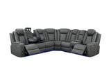 Smart Series 1 Electric Recliner Corner Sofa Grey Air Leather