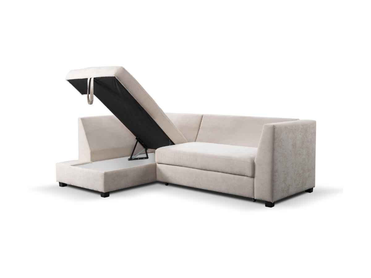 Sophia Corner Sofa Bed Storage Left Facing