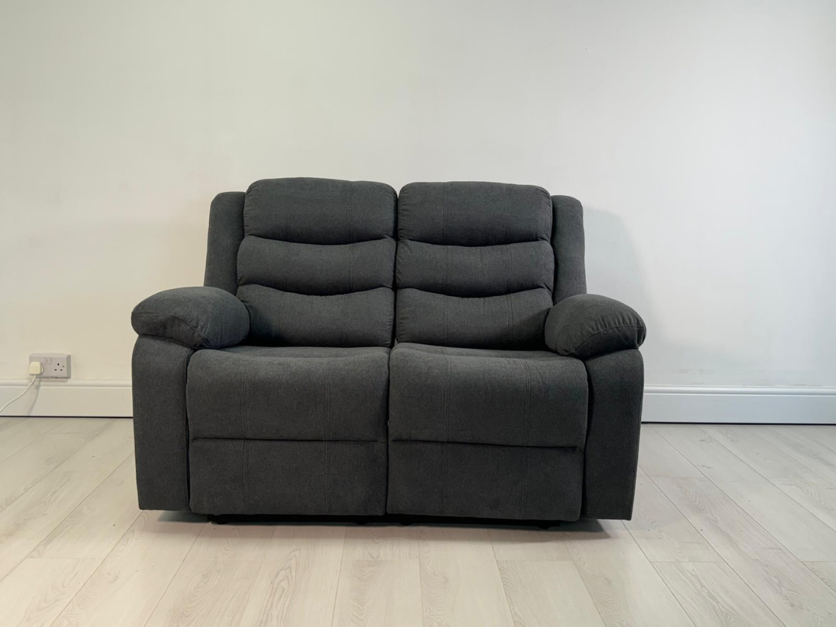 Sorrento 2 Seater Relining Sofa Grey Fabric recliner sofa Sale