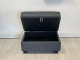 Sorrento Storage Ottoman Grey Chenille