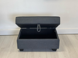 Sorrento Storage Ottoman Grey Chenille