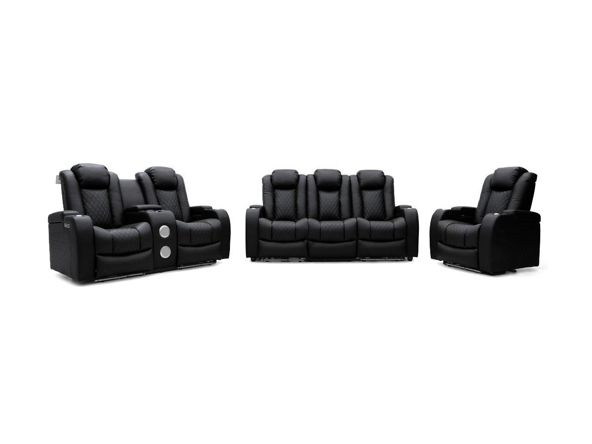 Tech 8 Smart 3+2+1 Electric Recliner Sofa Set Aire Leather