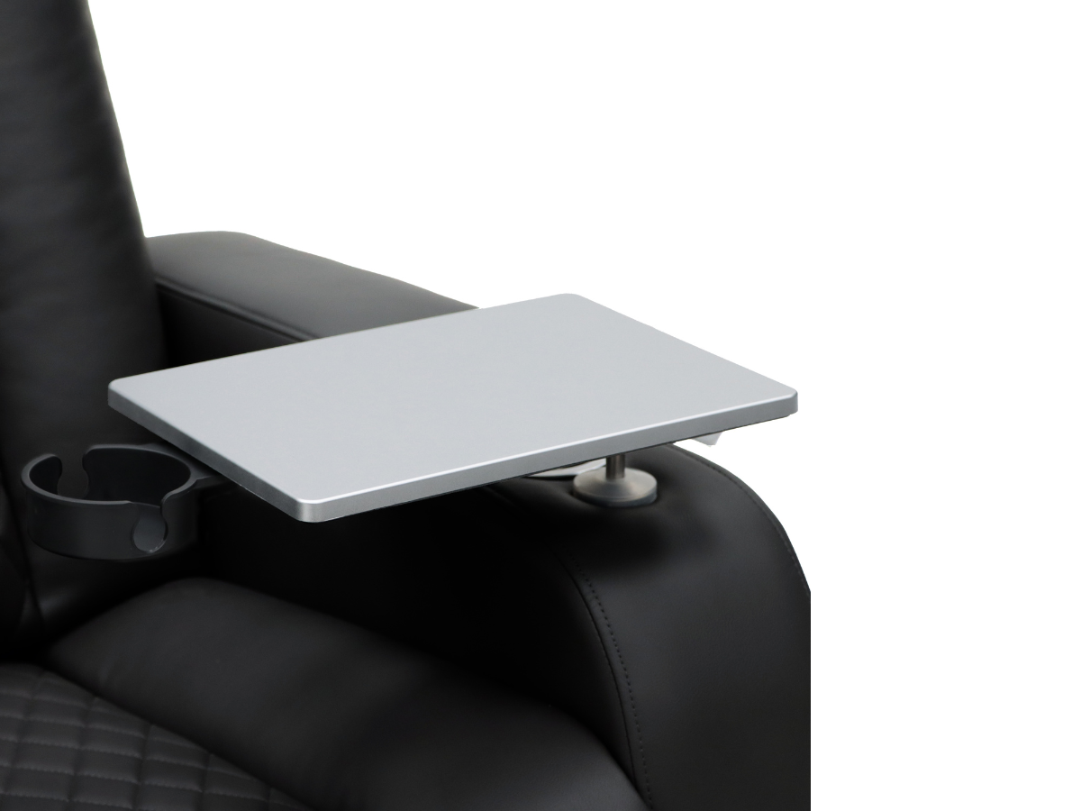 Tech 8 Smart 2 seater electric recliner sofa black leather