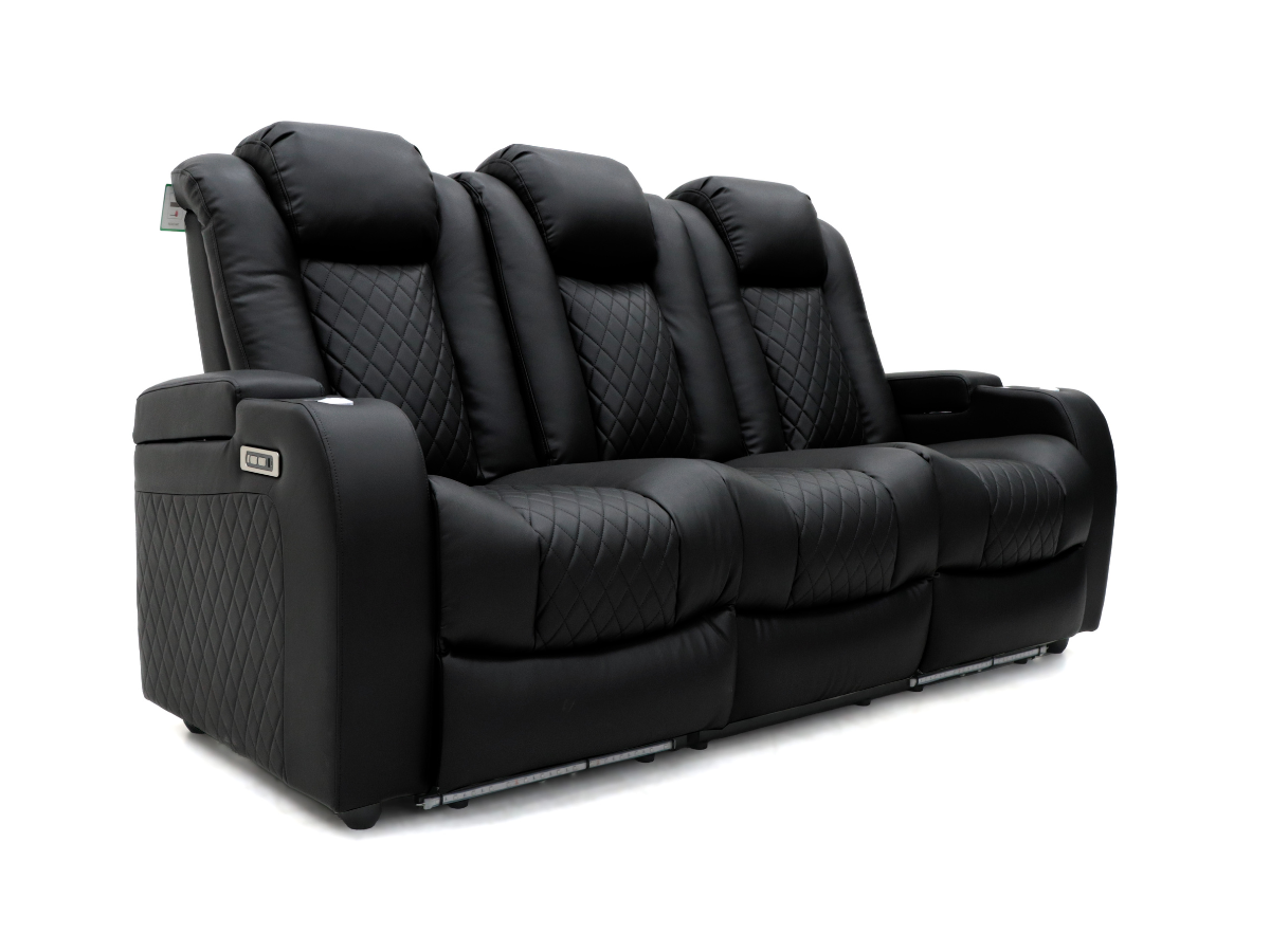 Tech 8 Smart 3 Seater Electric Recliner Sofa Aire Leather