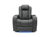Tech 8 Smart Cinema Recliner Armchair Grey Faux Leather