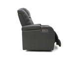 Tech 8 Smart Cinema Recliner Armchair Grey Faux Leather