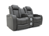 Tech 8 Smart Cinema 2 seater electric recliner sofa grey leather
