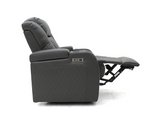Tech 8 Smart Cinema Recliner Armchair Grey Faux Leather