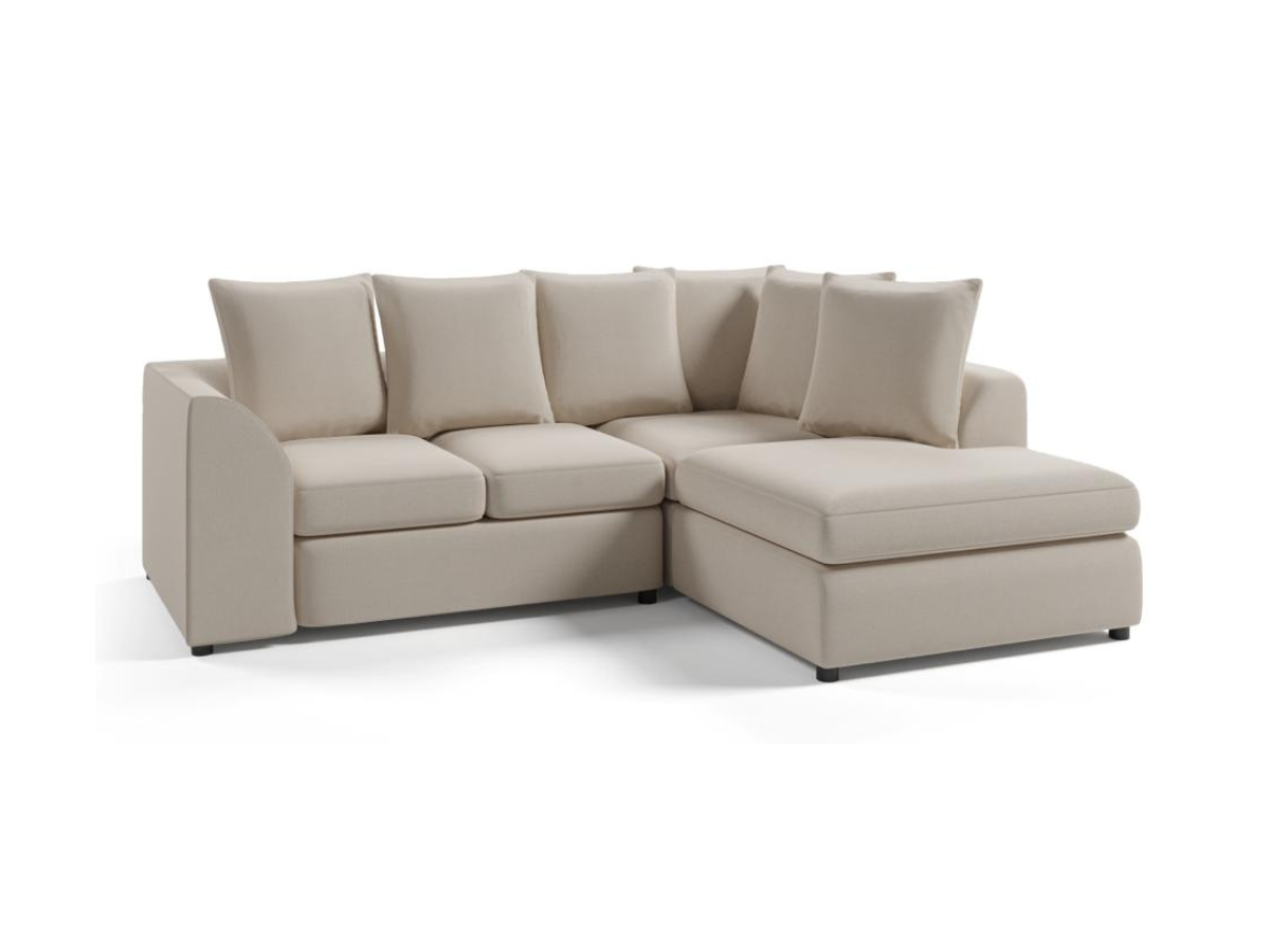 Beige right hand corner sofa deals