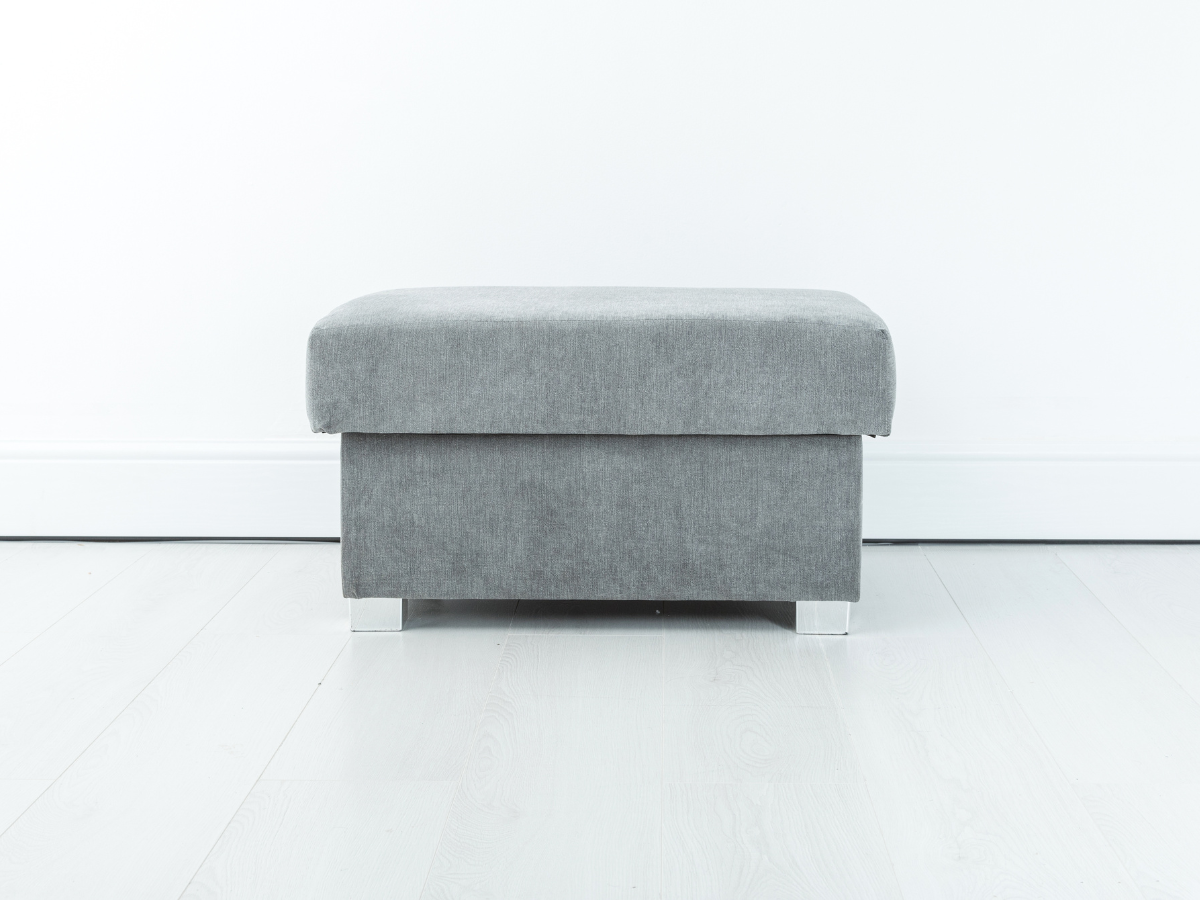 Vegas Storage Footstool Grey