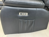 Vinson 3+2+1 Electric Recliner Sofa Set Black Aire Leather