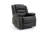 Vinson Electric Recliner Armchair Black Faux Leather