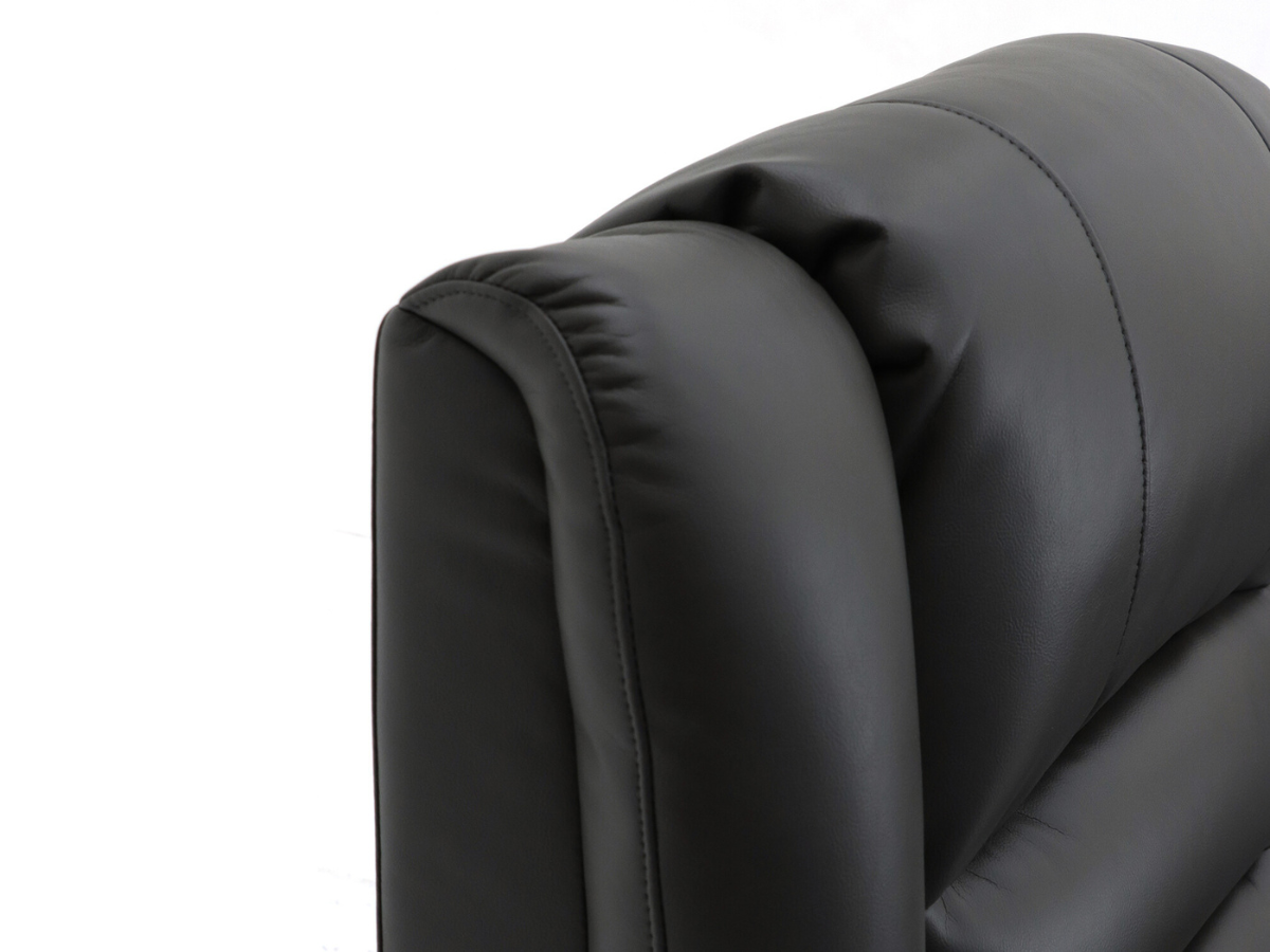 Vinson 2 Seater Electric Recliner Sofa Black Leather