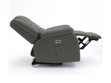 Vinson Electric Recliner Armchair Grey Faux Leather