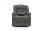 Vinson Electric Recliner Armchair Grey Faux Leather
