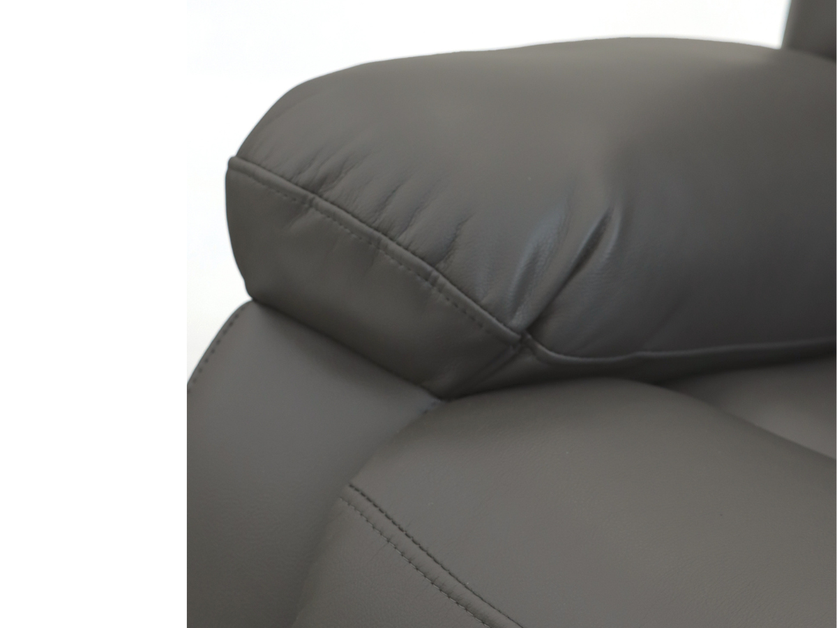 Vinson 3+2+1 Electric Recliner Sofa Set Grey Faux Leather