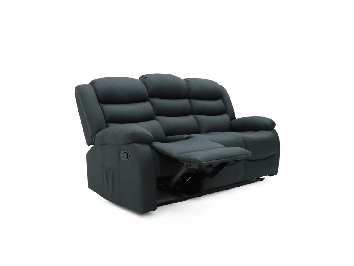 Sorrento 3 2 Seater Recliner Sofa Set Grey Fabric